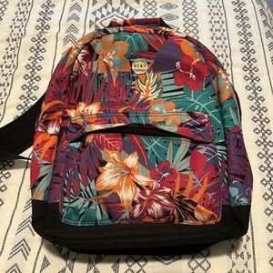 Floral Roxy Backpack Like New Condition